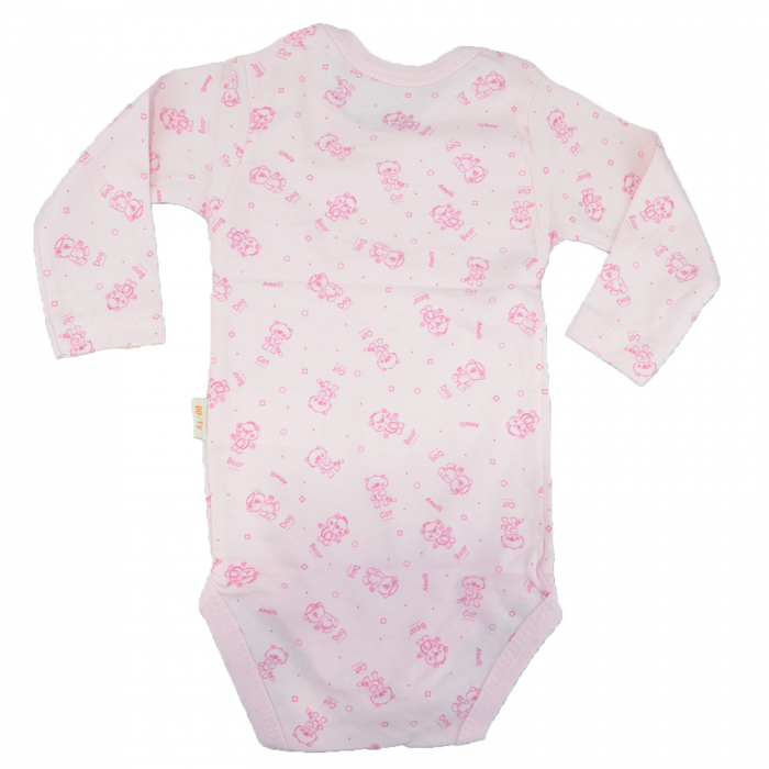Body cu maneca lunga pentru fete BabyToo 7083-80, Roz [2]