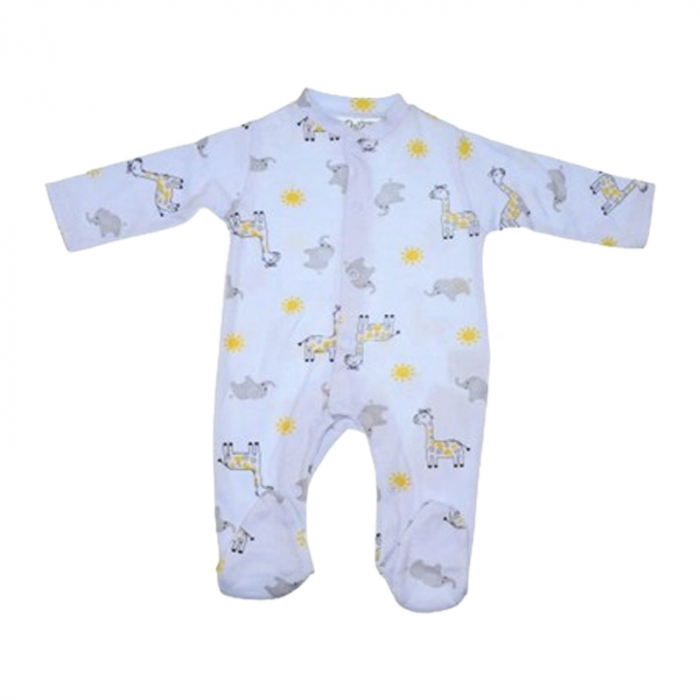 Salopeta cu maneca lunga pentru baieti, cu animale, Mini Junior SLPA1408A, Albastru [1]