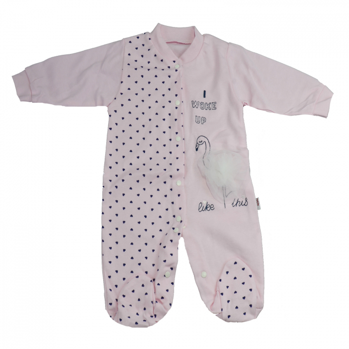 Salopeta cu maneca lunga pentru fete Gaye Bebe 2127-1-56, Roz [3]