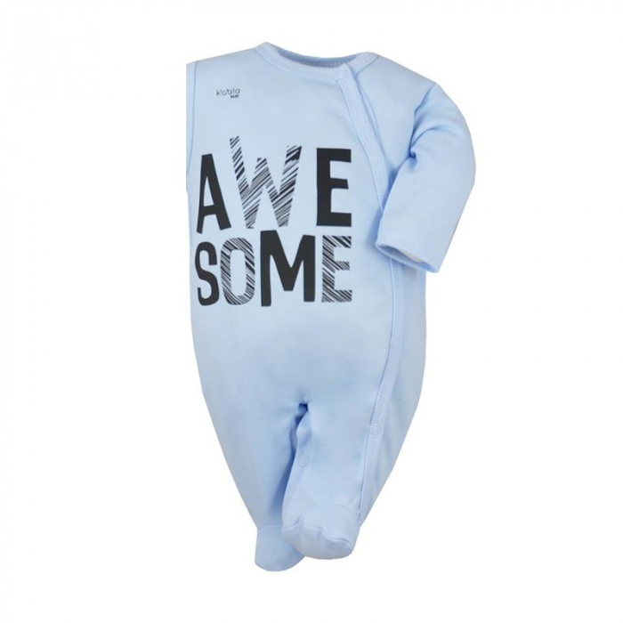 Salopeta cu maneca lunga pentru baieti Koala Awesome 06-727A-62-cm, Albastru [2]