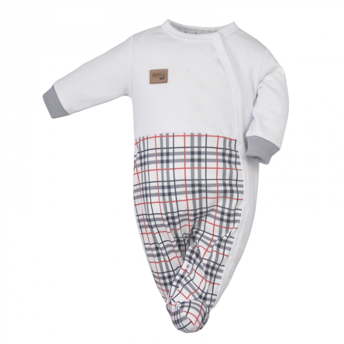 Salopeta cu maneca lunga pentru baieti Koala Jack 09-262, Alb [1]