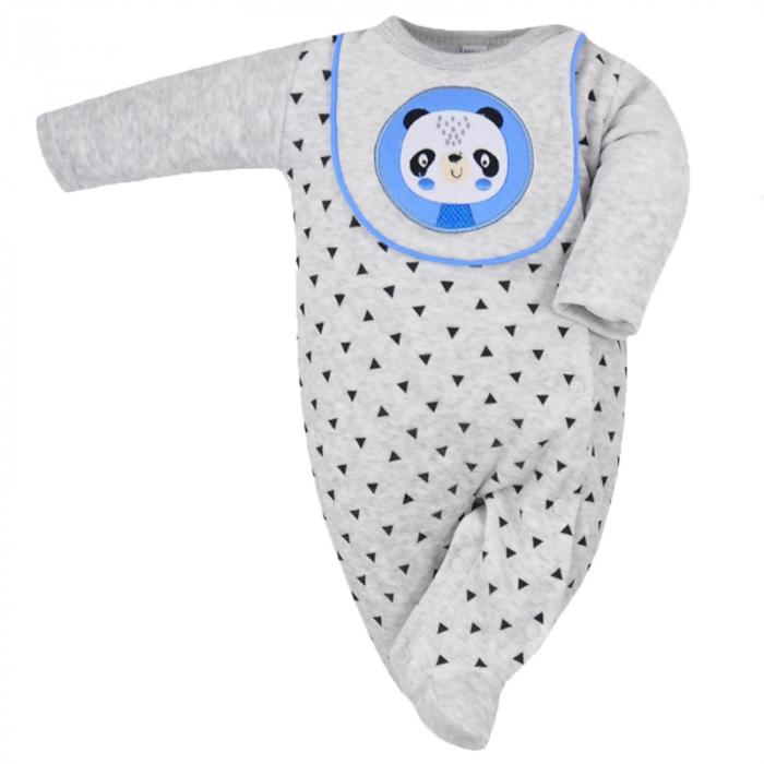 Salopeta cu maneca lunga pentru baieti Koala Portret 05-664G-68-cm, Gri [1]