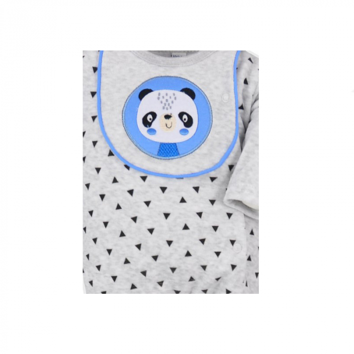 Salopeta cu maneca lunga pentru baieti Koala Portret 05-664G-68-cm, Gri [2]
