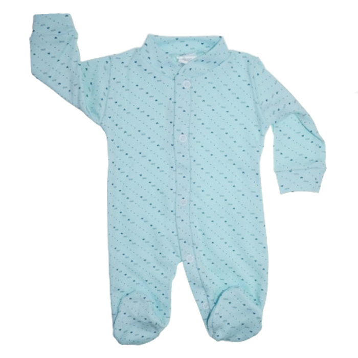 Salopeta cu maneca lunga pentru baieti Mini Bimbi S100323-1, Turcoaz [1]