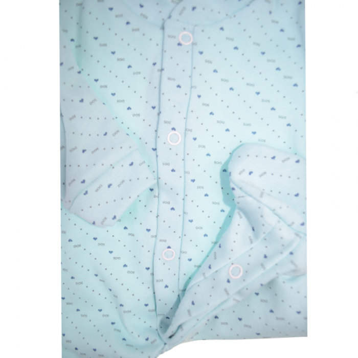 Salopeta cu maneca lunga pentru baieti Mini Bimbi S100323-1, Turcoaz [3]
