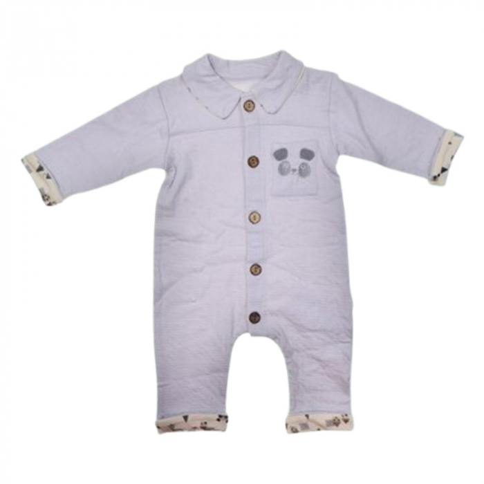 Salopeta cu maneca lunga, pentru baieti, Mini Junior 20268G, Gri [1]