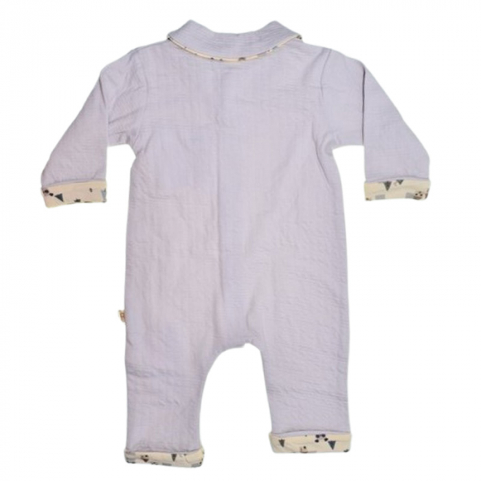 Salopeta cu maneca lunga, pentru baieti, Mini Junior 20268G, Gri [3]