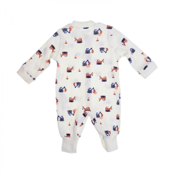 Salopeta cu maneca lunga, pentru baieti, Mini Junior 243283A2-56-62, Alb [3]