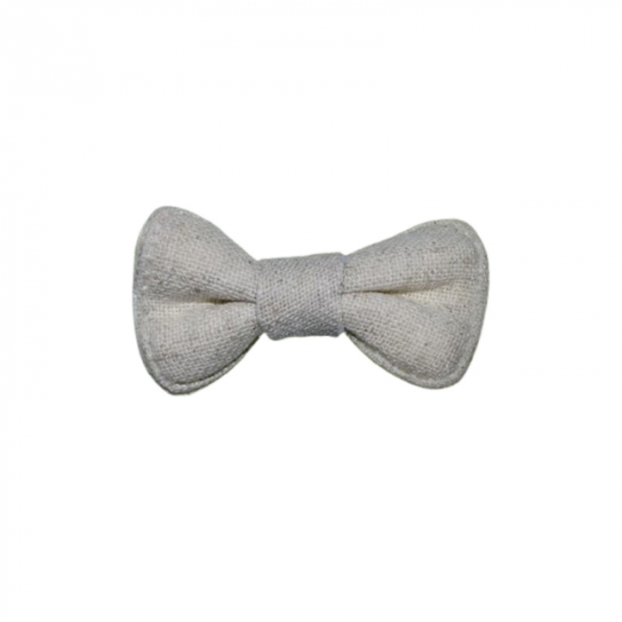 Salopeta cu papion, cu maneca lunga, pentru baieti, Mini Junior 5609C, Crem [4]