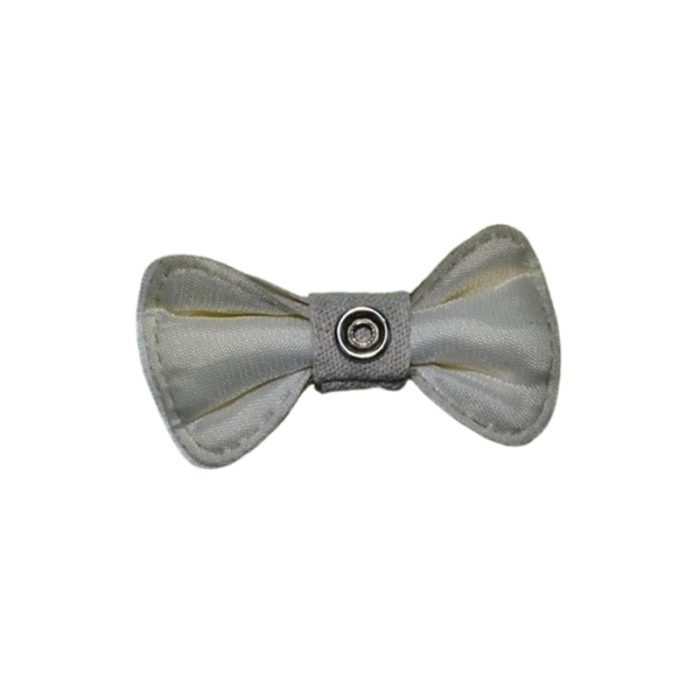 Salopeta cu papion, cu maneca lunga, pentru baieti, Mini Junior 5609C, Crem [5]