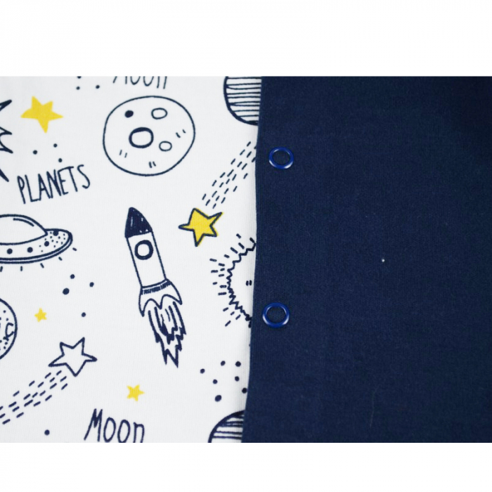 Salopeta cu maneca lunga pentru baieti Mini Junior ABN-1694-62-cm, Bleumarin [2]