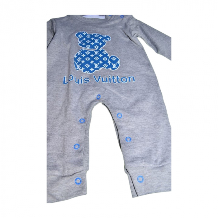 Salopeta cu maneca lunga, pentru baieti, Mini Junior LV2608, Gri [2]