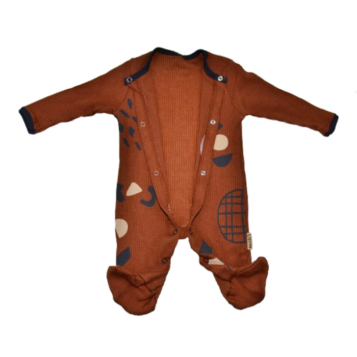 Salopeta cu maneca lunga pentru baieti Mini Junior SALMJ-1, Maro [4]