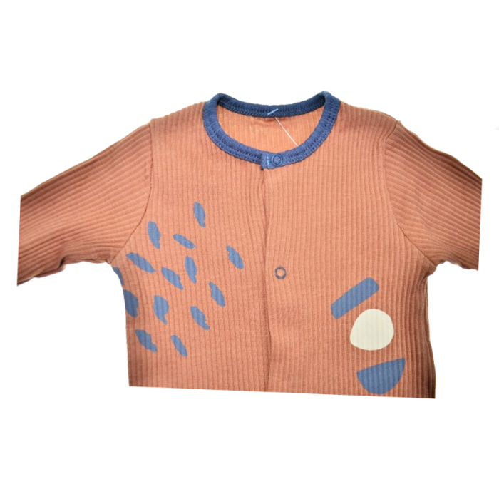 Salopeta cu maneca lunga pentru baieti Mini Junior SALMJ-1, Maro [2]