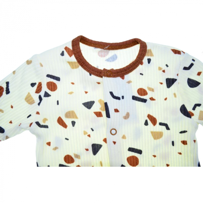 Salopeta cu maneca lunga pentru baieti Mini Junior SALMJ-2, Alb [2]