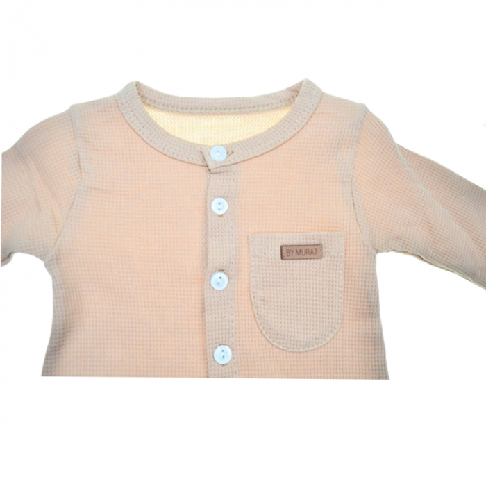 Salopeta cu maneca lunga pentru baieti Mini Junior SALMJ-28, Bej [2]