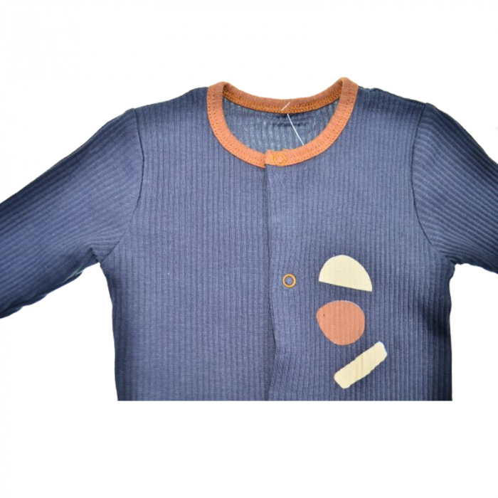 Salopeta cu maneca lunga pentru baieti Mini Junior SALMJ-3, Bleumarin [2]