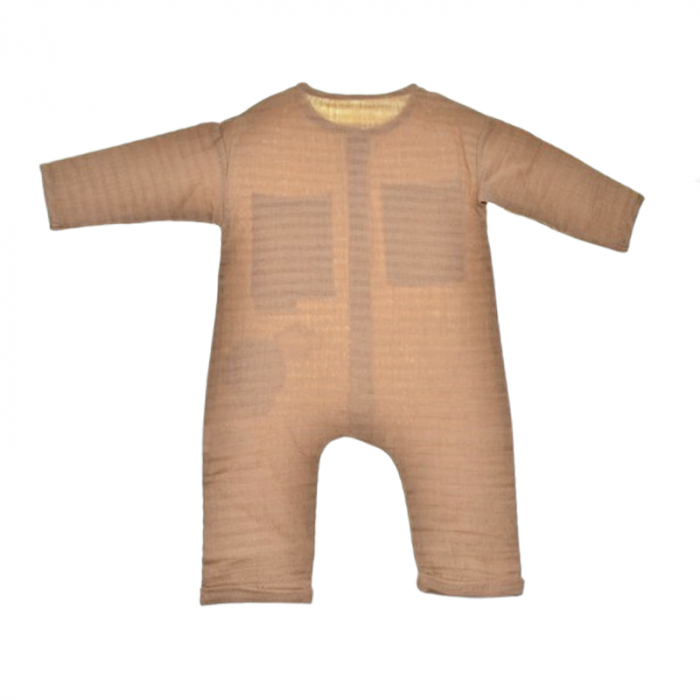 Salopeta cu maneca lunga pentru baieti Mini Junior SALMJ-31, Maro [2]