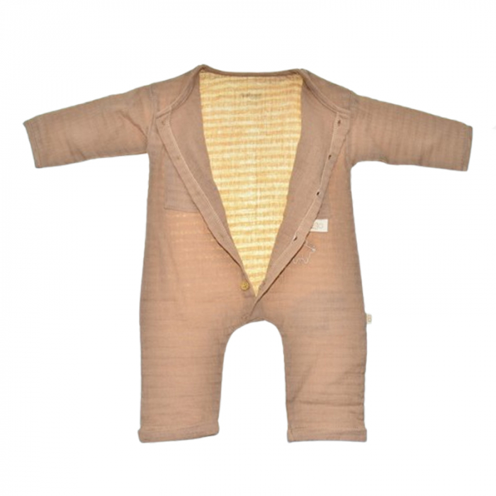 Salopeta cu maneca lunga pentru baieti Mini Junior SALMJ-31, Maro [3]