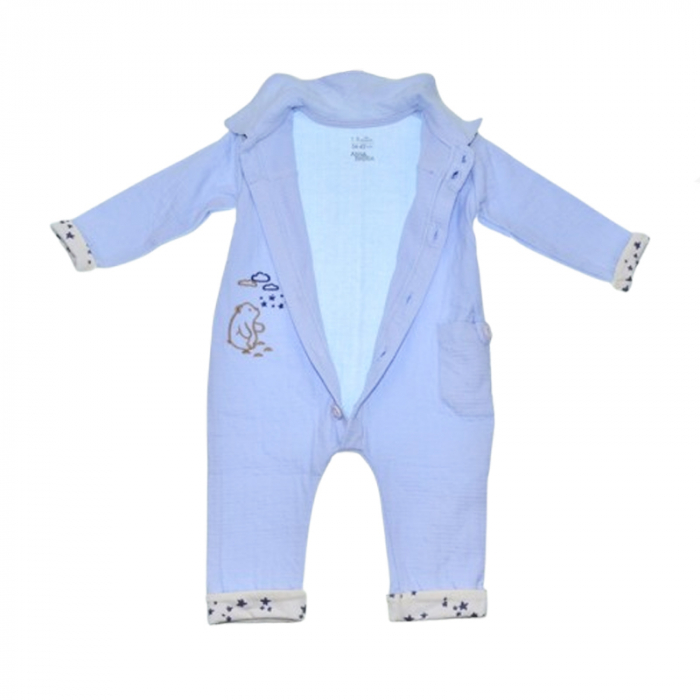 Salopeta cu maneca lunga pentru baieti Mini Junior SALMJ-32, Albastru [4]
