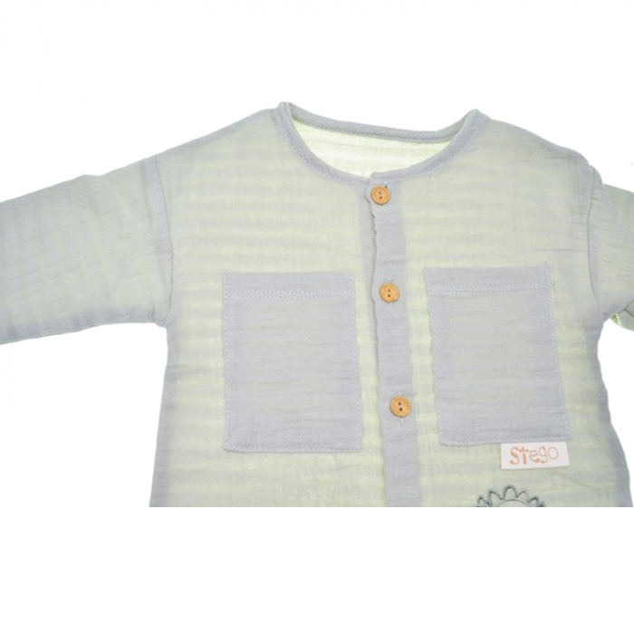 Salopeta cu maneca lunga pentru baieti Mini Junior SALMJ-34, Verde [2]