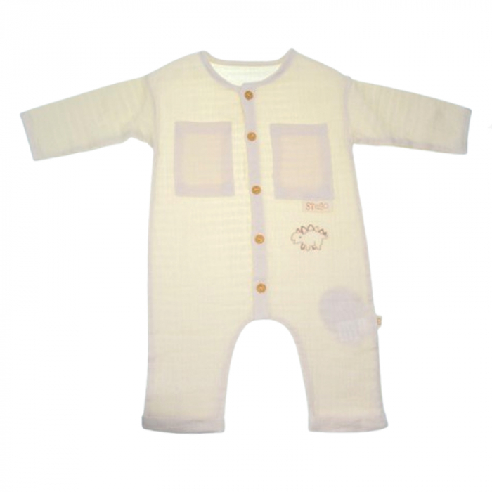 Salopeta cu maneca lunga pentru baieti Mini Junior SALMJ-35, Galben [1]