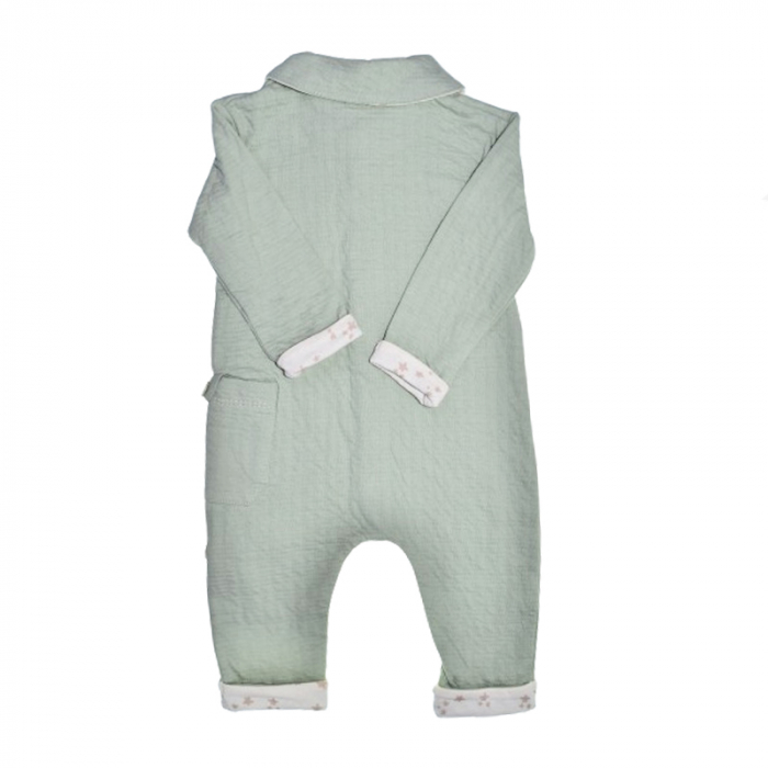 Salopeta cu maneca lunga pentru baieti Mini Junior SLP-2562-AB, Verde [2]