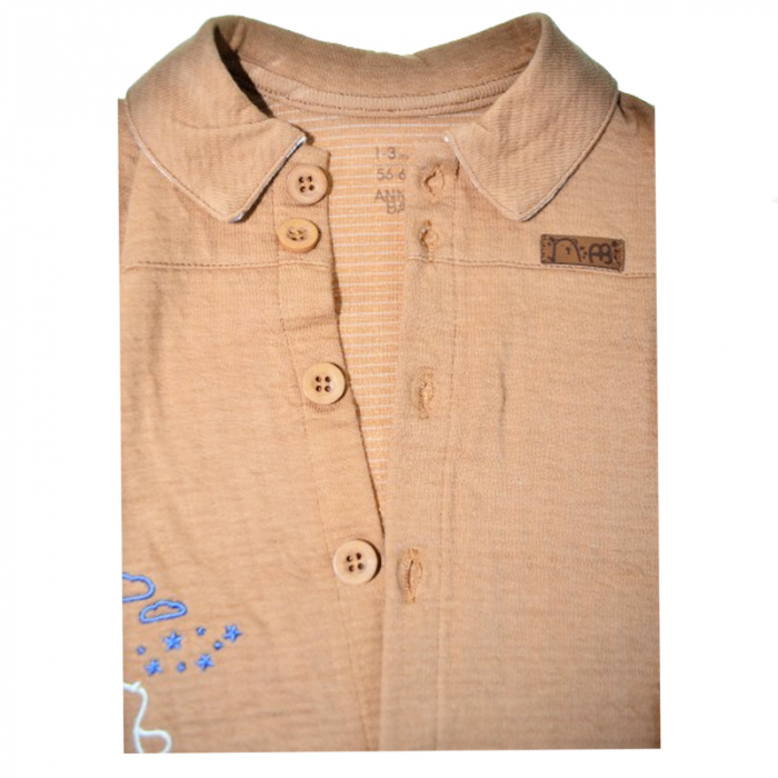 Salopeta cu maneca lunga pentru baieti Mini Junior SLP-2562-AB1, Maro [3]