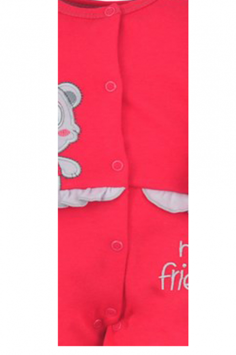 Salopeta cu maneca lunga pentru fete Koala Puszek 2837-80, Coral [3]