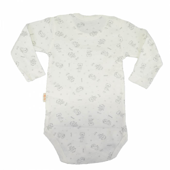 Body cu maneca lunga pentru copii BabyToo 7083-3-80, Crem [2]