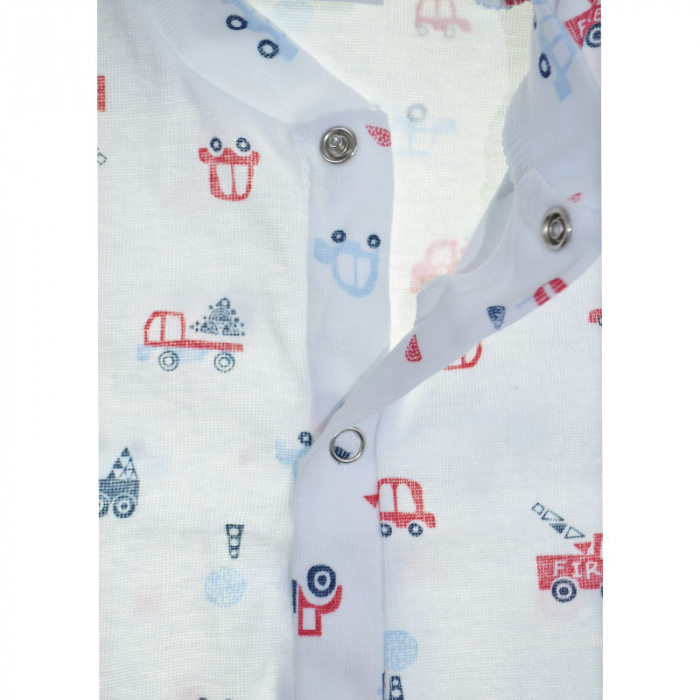 Salopeta cu maneca lunga pentru baieti Mini Junior 220124-10, Alb [3]