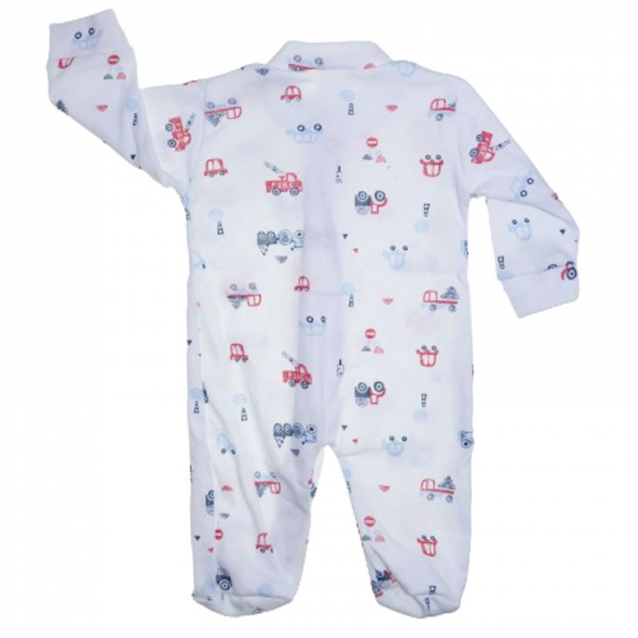 Salopeta cu maneca lunga pentru baieti Mini Junior 220124-10, Alb [2]
