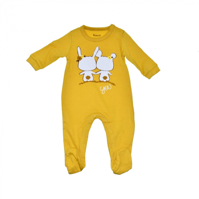 Salopeta cu maneca lunga pentru copii Mini Junior SALMJ-11, Galben [1]