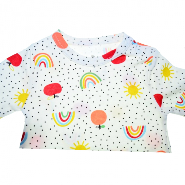 Salopeta cu maneca lunga pentru copii Mini Junior SALMJ-20, Alb [2]