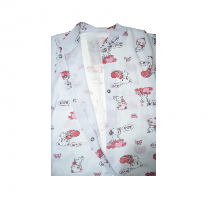 Salopeta cu maneca lunga pentru copii Mini Junior SALMJ-8A, Alb [3]
