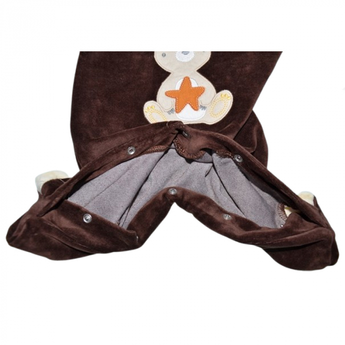 Salopeta cu maneca lunga pentru copii Mini Junior SLP-3918, Maro [3]