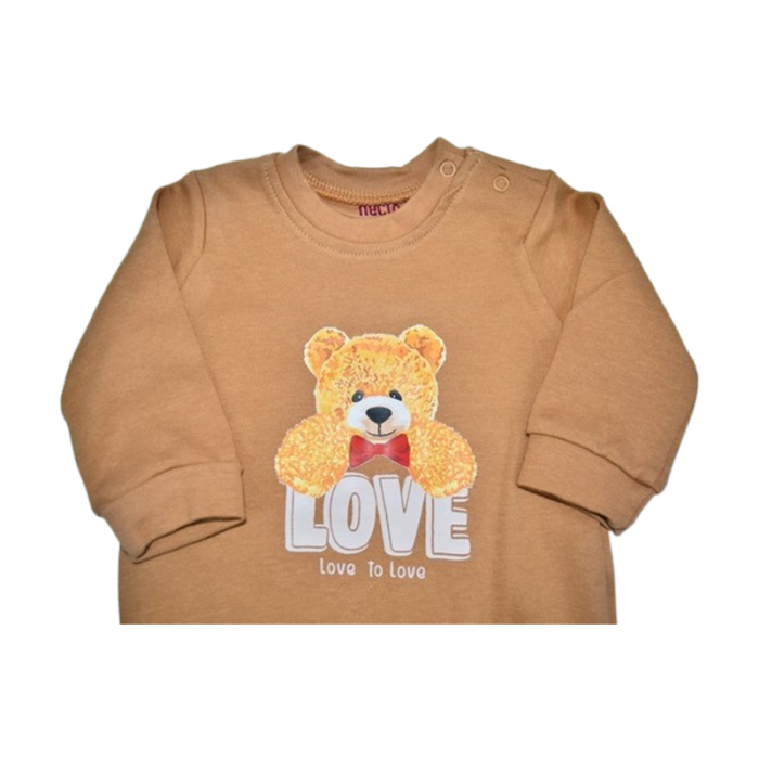 Salopeta cu maneca lunga pentru copii, Mini Junior SLP0705M-2, Maro [2]