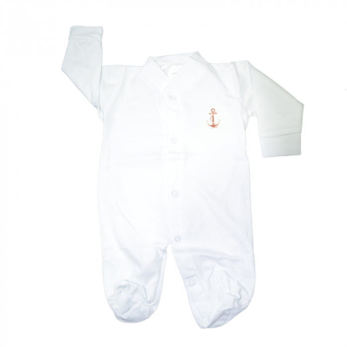 Salopeta cu maneca lunga pentru copii Mini Junior SLPP-11, Alb [1]