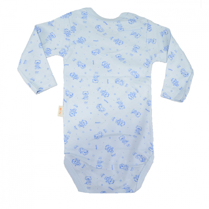 Body cu maneca lunga pentru baieti BabyToo 7083-1-80, Albastru [2]