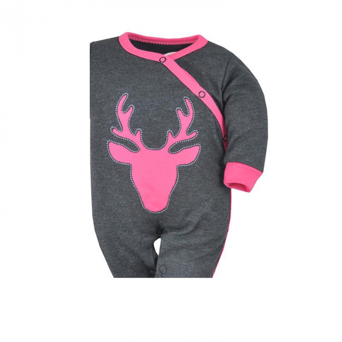 Salopeta cu maneca lunga pentru fete Koala Deer 07-465R-62-cm, Gri [2]