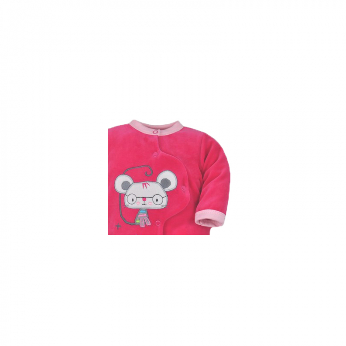 Salopeta cu maneca lunga pentru fete Koala Hello 04-851F-80-cm, Fucsia [2]