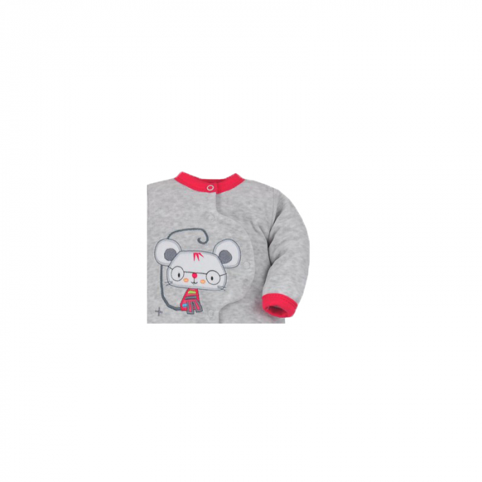 Salopeta cu maneca lunga pentru fete Koala Hello 04-851G1-80-cm, Gri [2]