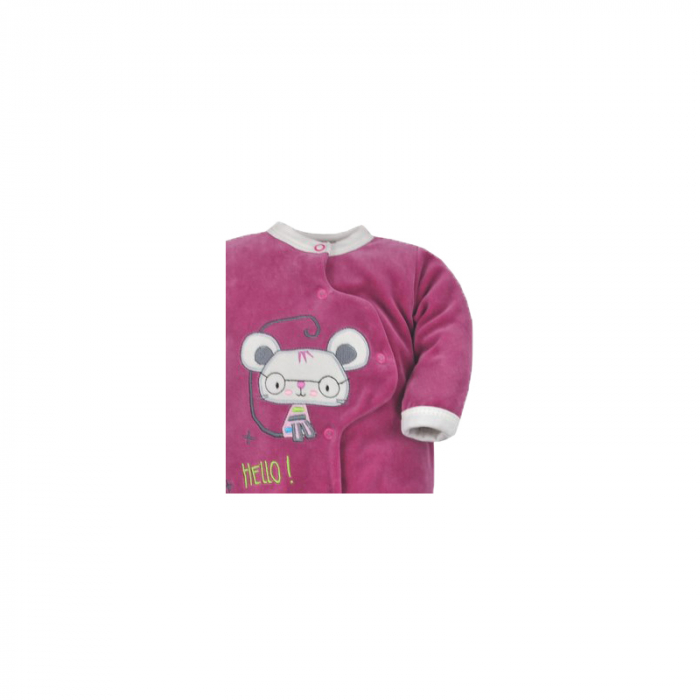 Salopeta cu maneca lunga pentru fete Koala Hello 04-851M-80-cm, Mov [3]