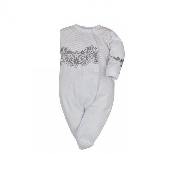 Salopeta cu maneca lunga pentru fete Koala Justin 04-889-62-cm, Alb [2]