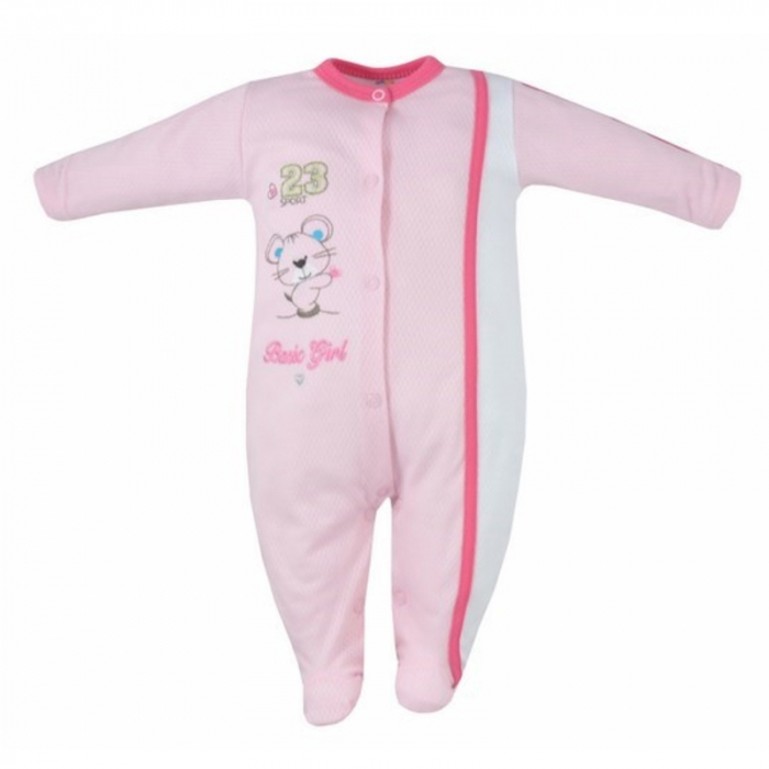 Salopeta cu maneca lunga pentru fete Koala Maly Sportowiec B01-049R1-62-cm, Roz [1]