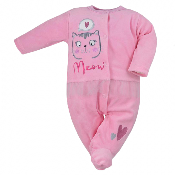 Salopeta cu maneca lunga pentru fete Koala Miau 07-440RZ-74-cm, Roz [1]