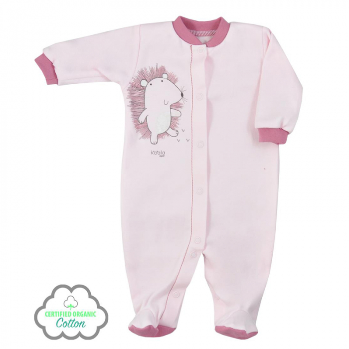 Salopeta cu maneca lunga pentru fete Koala Organic Przyjaciel 08-673R-62-cm, Roz [2]