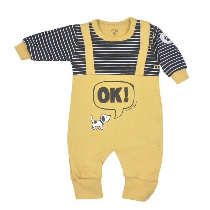 Salopeta cu maneca lunga pentru baieti Koala Piesek 08-270-G, Galben [1]