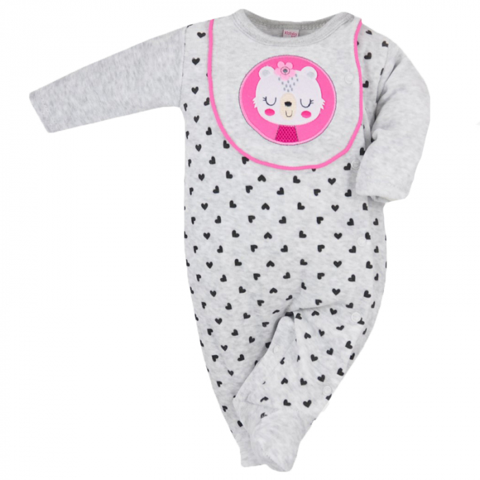 Salopeta cu maneca lunga pentru fete Koala Portret 05-664-68-cm, Gri [1]