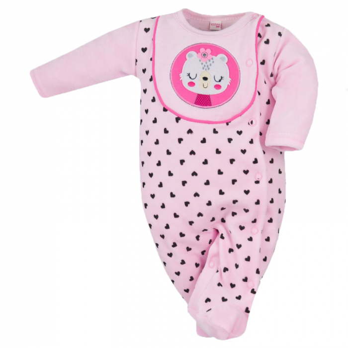 Salopeta cu maneca lunga pentru fete Koala Portret 05-664RZ-74-cm, Roz [1]
